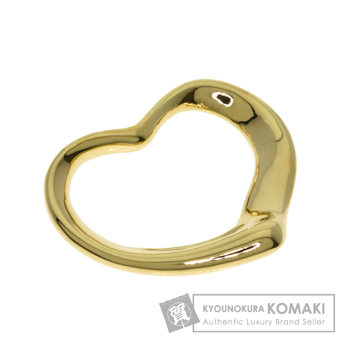 TIFFANY&Co. Open heart Pendant top K18 Yellow Gold Ladies [Used]
