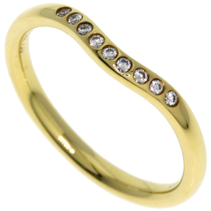 TIFFANY&Co. Curved band Diamond Ring K18 Yellow Gold Ladies [Used]