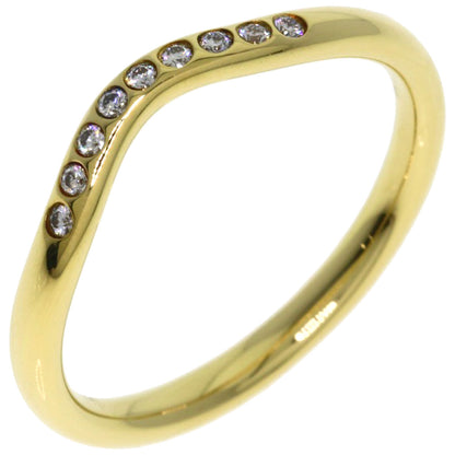 TIFFANY&Co. Curved band Diamond Ring K18 Yellow Gold Ladies [Used]