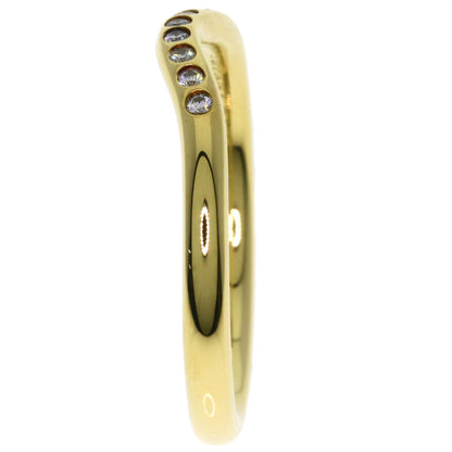TIFFANY&Co. Curved band Diamond Ring K18 Yellow Gold Ladies [Used]