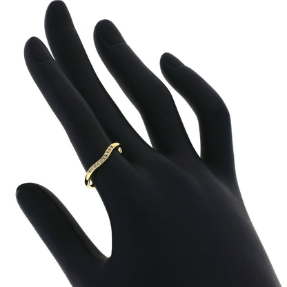 TIFFANY&Co. Curved band Diamond Ring K18 Yellow Gold Ladies [Used]
