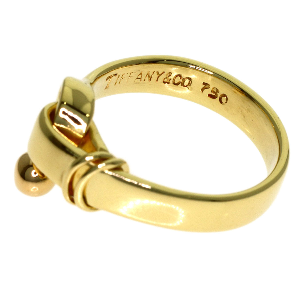 TIFFANY&Co. Hook & Eye Ring K18 Yellow Gold Ladies [Used]
