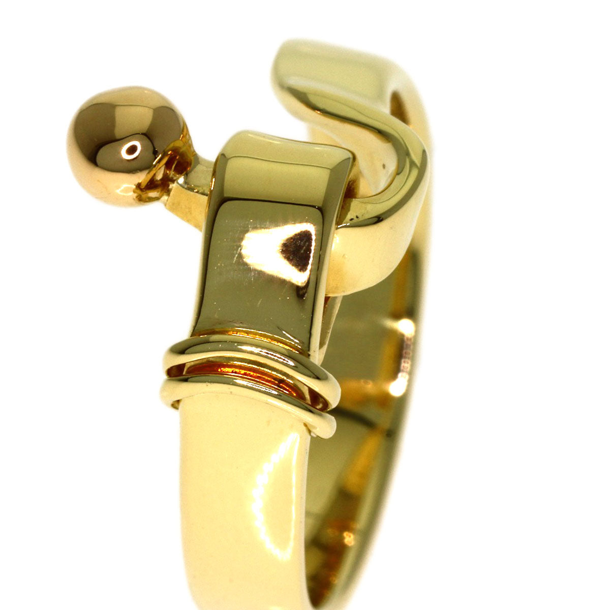 TIFFANY&Co. Hook & Eye Ring K18 Yellow Gold Ladies [Used]