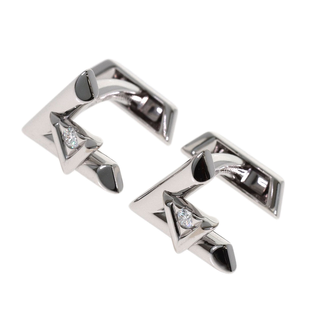 LOUIS VUITTON Vault One Diamond cuffs K18 White Gold mens [Used]