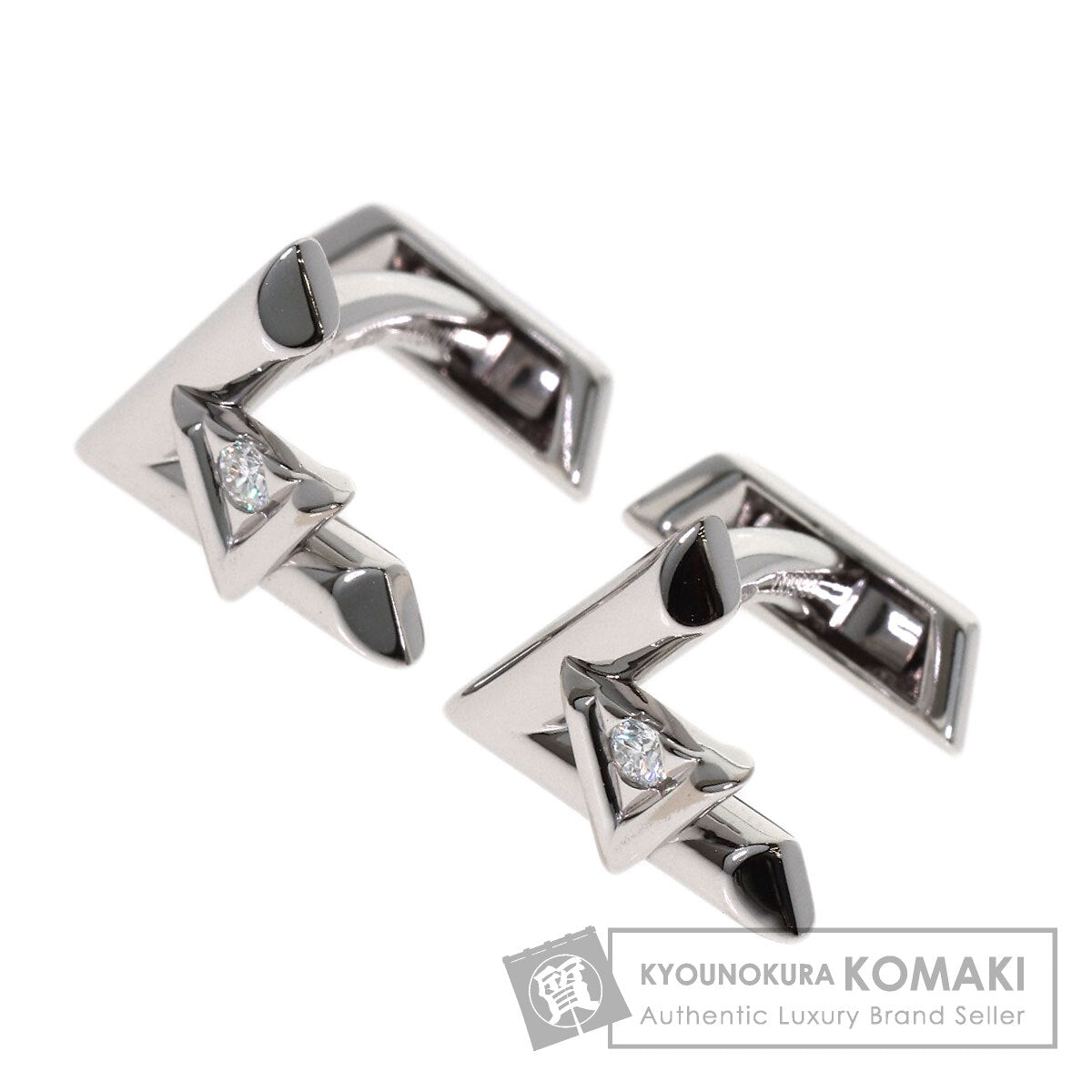 LOUIS VUITTON Vault One Diamond cuffs K18 White Gold mens [Used]