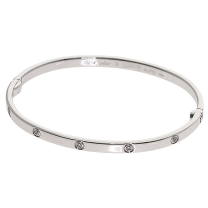CARTIER LOVE Bracelets SM Full Diamond #16 No Driver Bracelet K18 White Gold Ladies [Used]