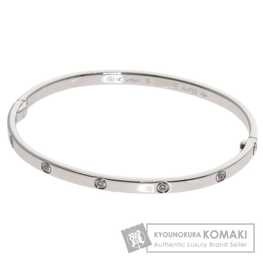CARTIER LOVE Bracelets SM Full Diamond #16 No Driver Bracelet K18 White Gold Ladies [Used]