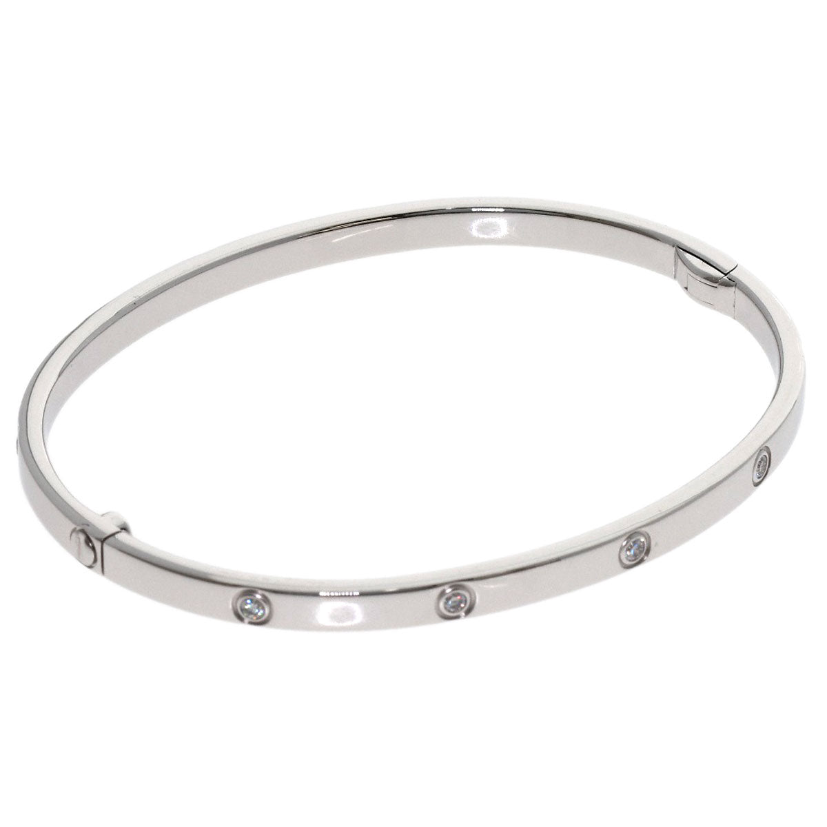 CARTIER LOVE Bracelets SM Full Diamond #16 No Driver Bracelet K18 White Gold Ladies [Used]