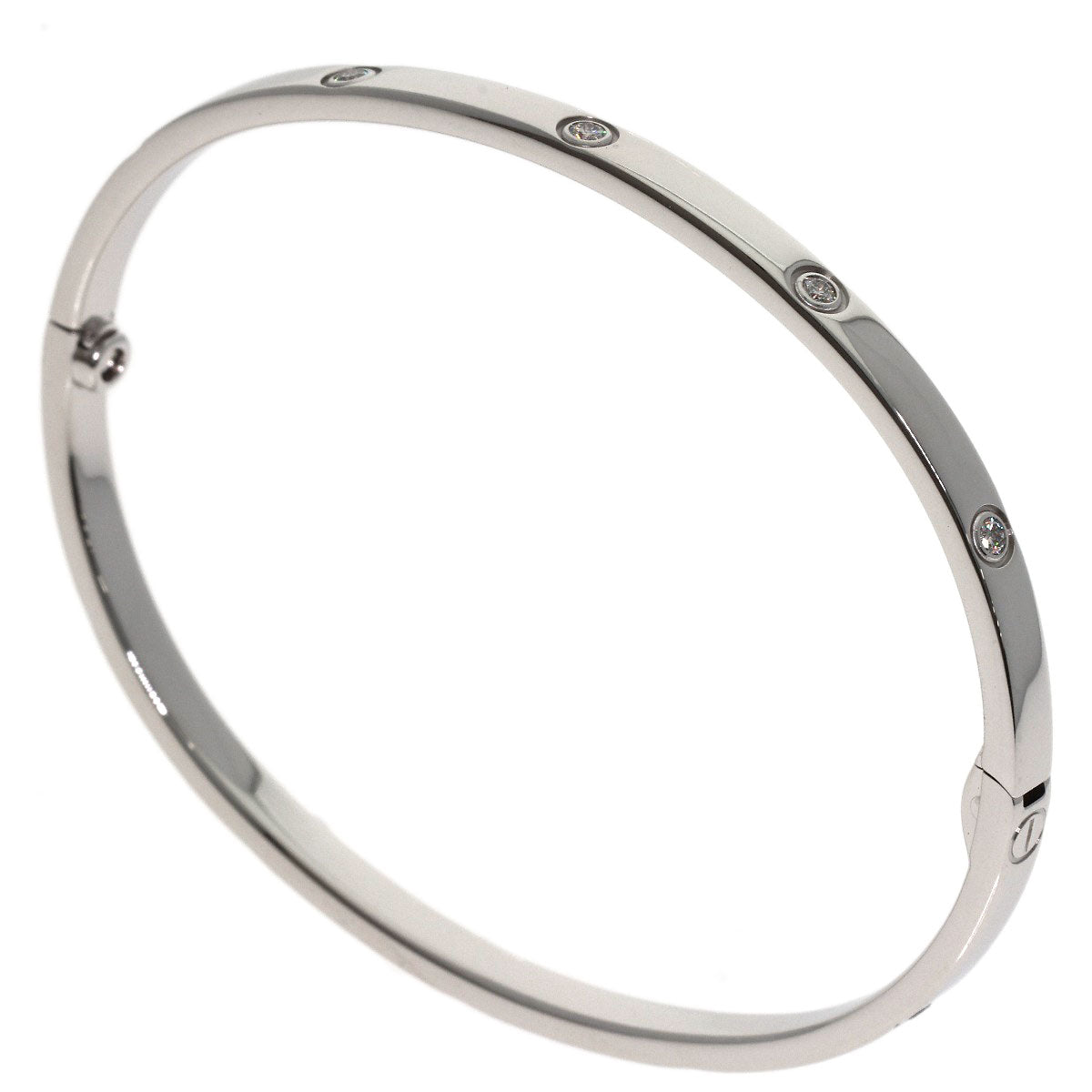 CARTIER LOVE Bracelets SM Full Diamond #16 No Driver Bracelet K18 White Gold Ladies [Used]