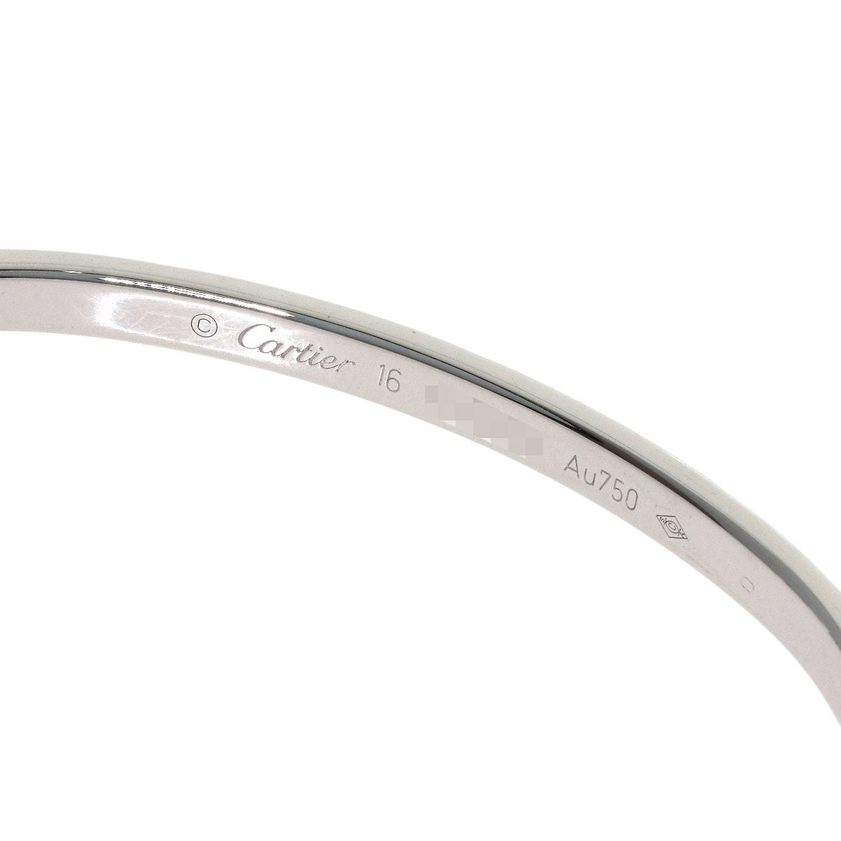CARTIER LOVE Bracelets SM Full Diamond #16 No Driver Bracelet K18 White Gold Ladies [Used]
