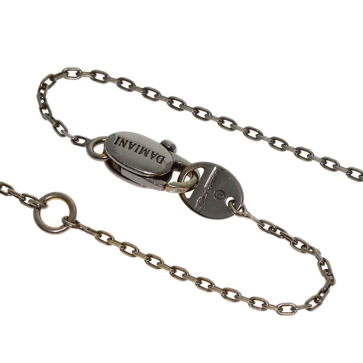 Damiani Belle Epoque Square Black Brunette Diamond Necklace K18 White Gold Ladies [Used]