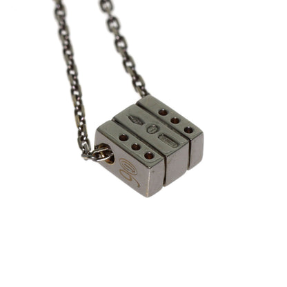 Damiani Belle Epoque Square Black Brunette Diamond Necklace K18 White Gold Ladies [Used]