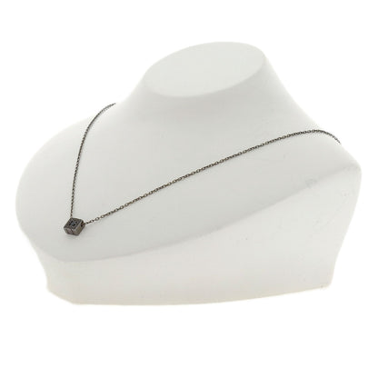 Damiani Belle Epoque Square Black Brunette Diamond Necklace K18 White Gold Ladies [Used]
