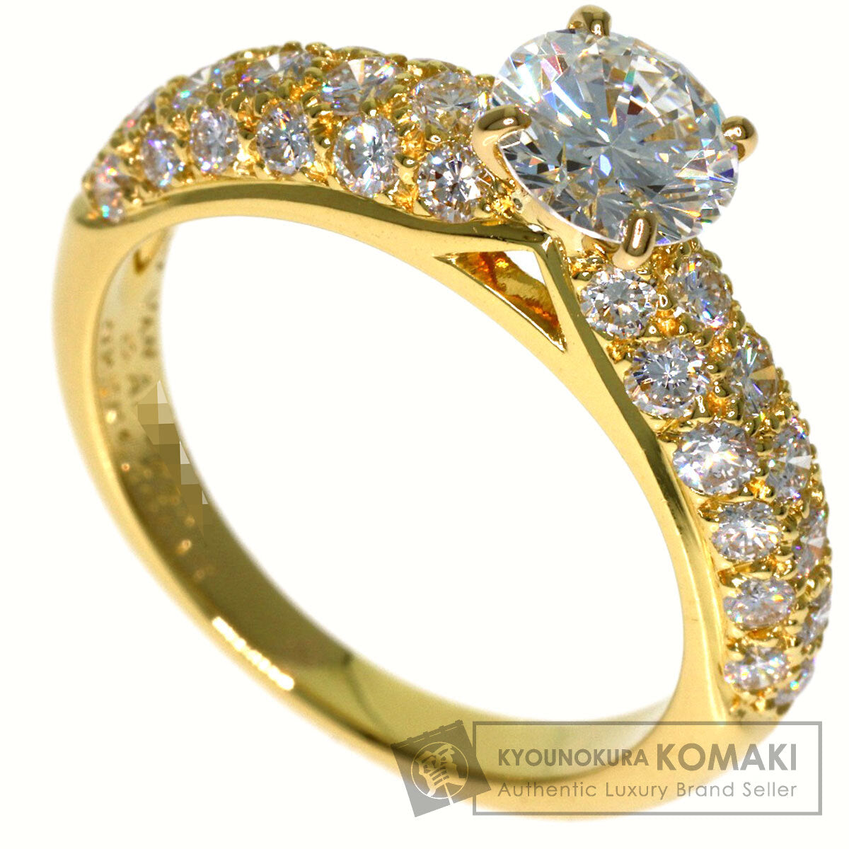 Van Cleef & Arpels Diamond Pavé Ring K18 Yellow Gold Ladies [Used]
