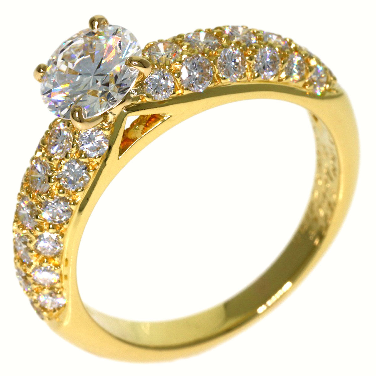 Van Cleef & Arpels Diamond Pavé Ring K18 Yellow Gold Ladies [Used]