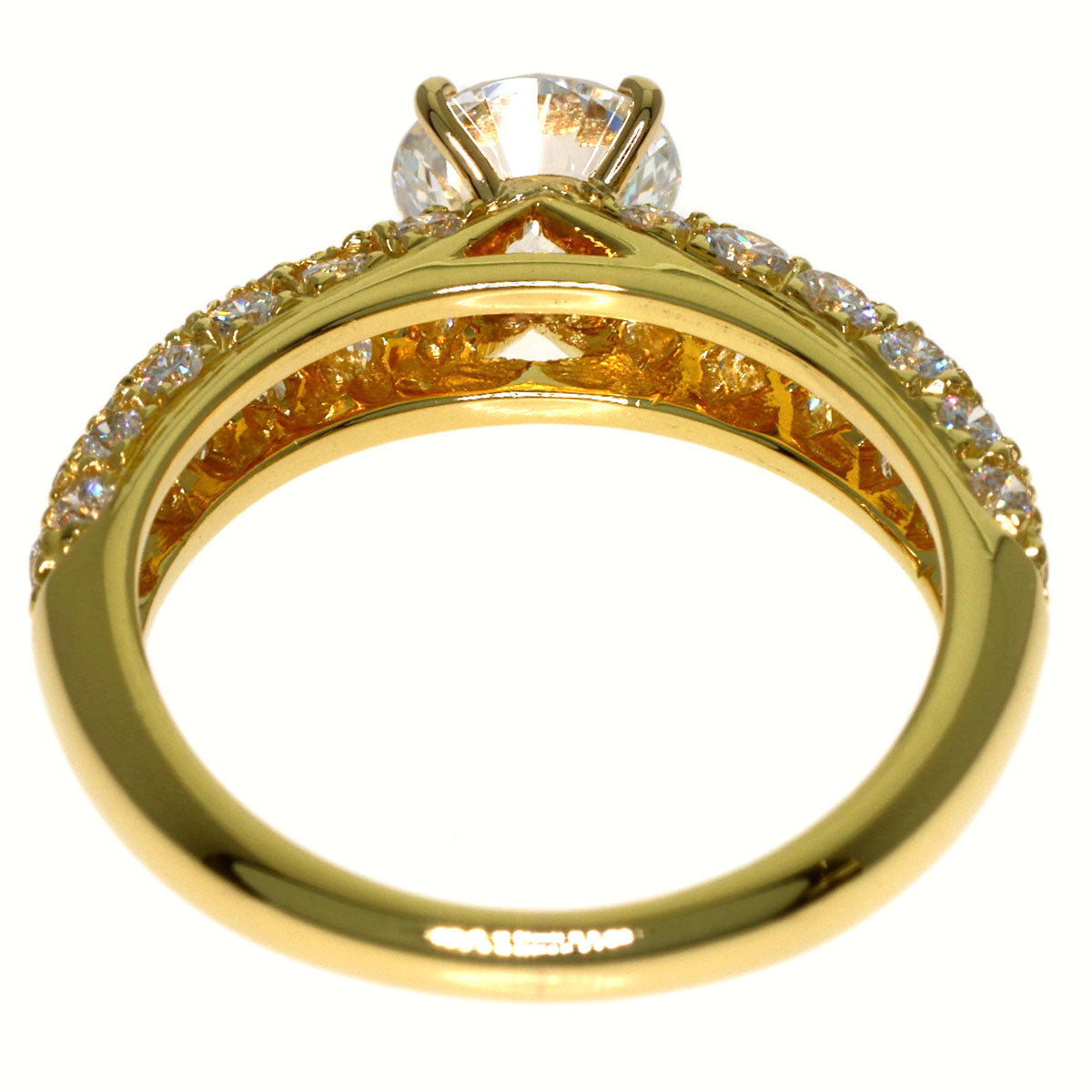 Van Cleef & Arpels Diamond Pavé Ring K18 Yellow Gold Ladies [Used]
