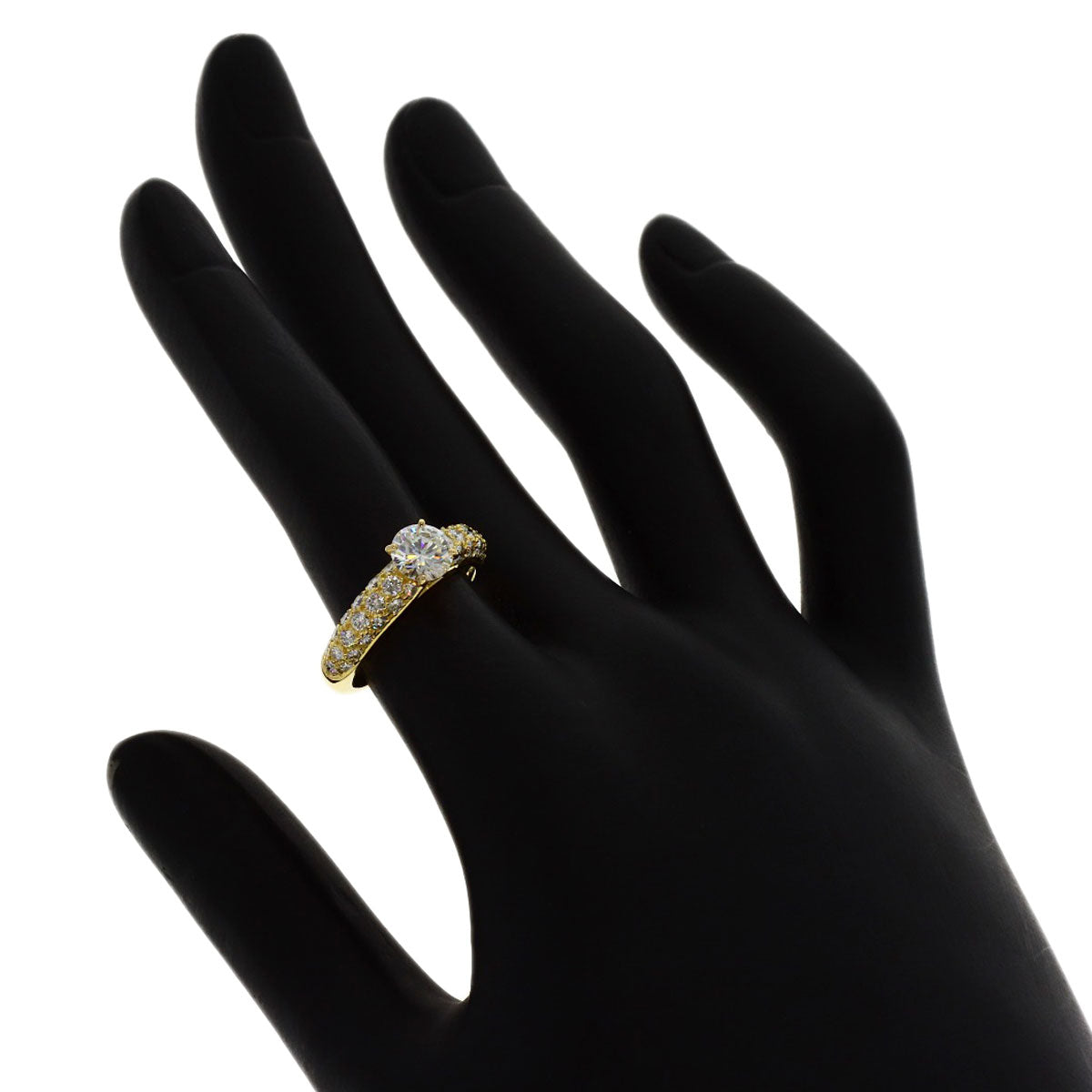Van Cleef & Arpels Diamond Pavé Ring K18 Yellow Gold Ladies [Used]