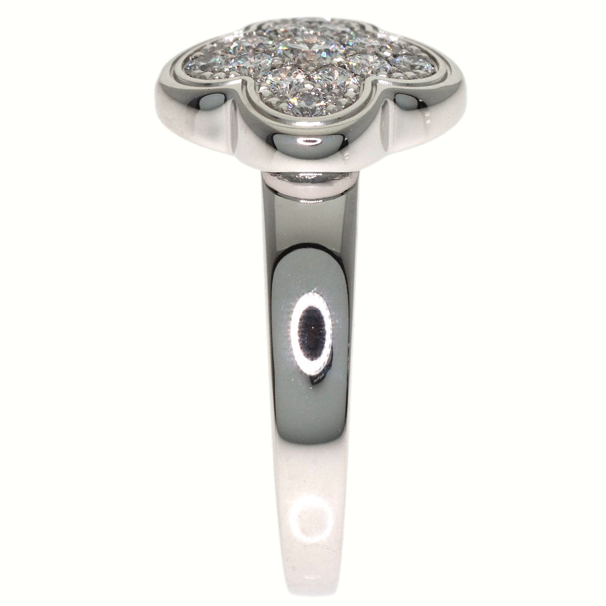 Van Cleef & Arpels Pure Alhambra Small Model Diamond Ring K18 White Gold Ladies [Used]