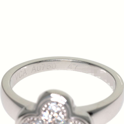 Van Cleef & Arpels Pure Alhambra Small Model Diamond Ring K18 White Gold Ladies [Used]