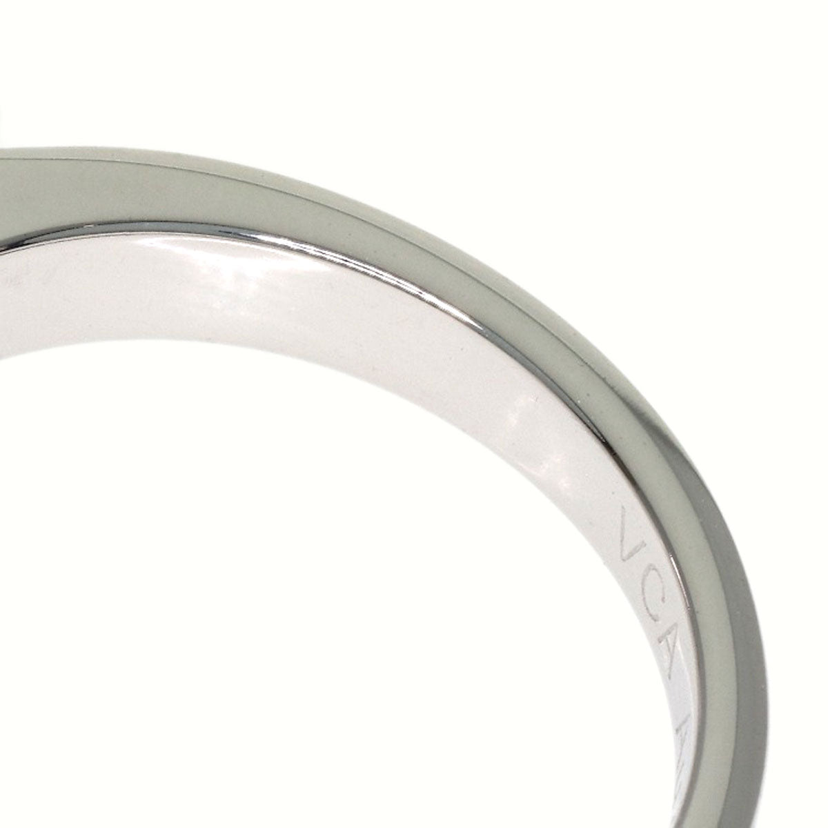 Van Cleef & Arpels Pure Alhambra Small Model Diamond Ring K18 White Gold Ladies [Used]