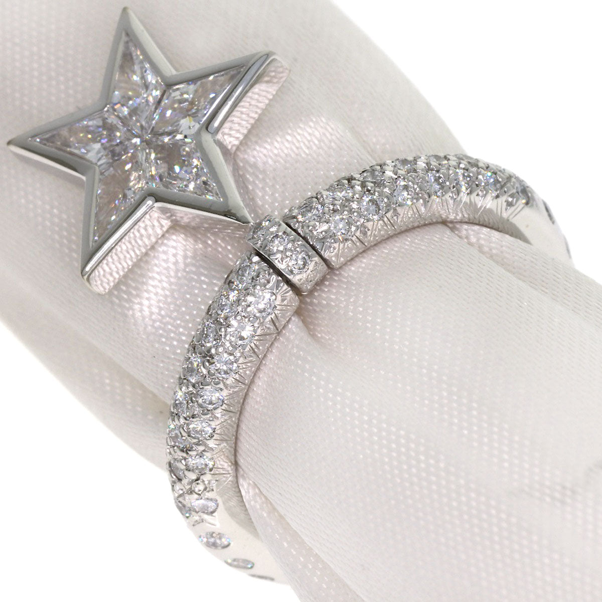 CHANEL Comet Diamond Ring K18 White Gold Ladies [Used]