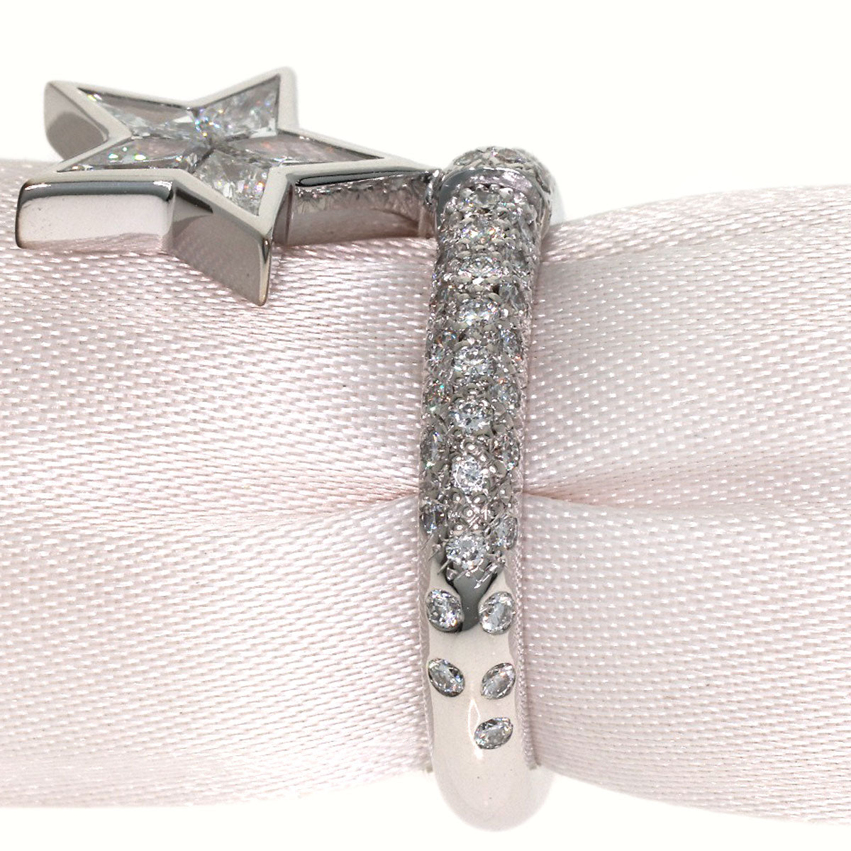 CHANEL Comet Diamond Ring K18 White Gold Ladies [Used]