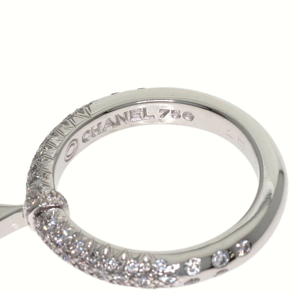 CHANEL Comet Diamond Ring K18 White Gold Ladies [Used]