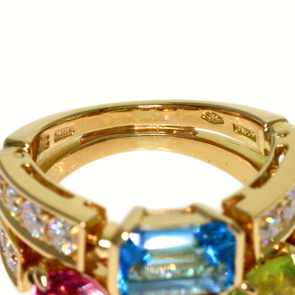 BVLGARI Allegra Multistone Diamond Ring K18 Yellow Gold Ladies [Used]