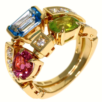 BVLGARI Allegra Multistone Diamond Ring K18 Yellow Gold Ladies [Used]