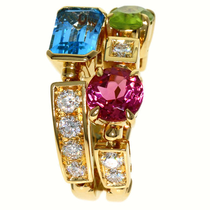 BVLGARI Allegra Multistone Diamond Ring K18 Yellow Gold Ladies [Used]
