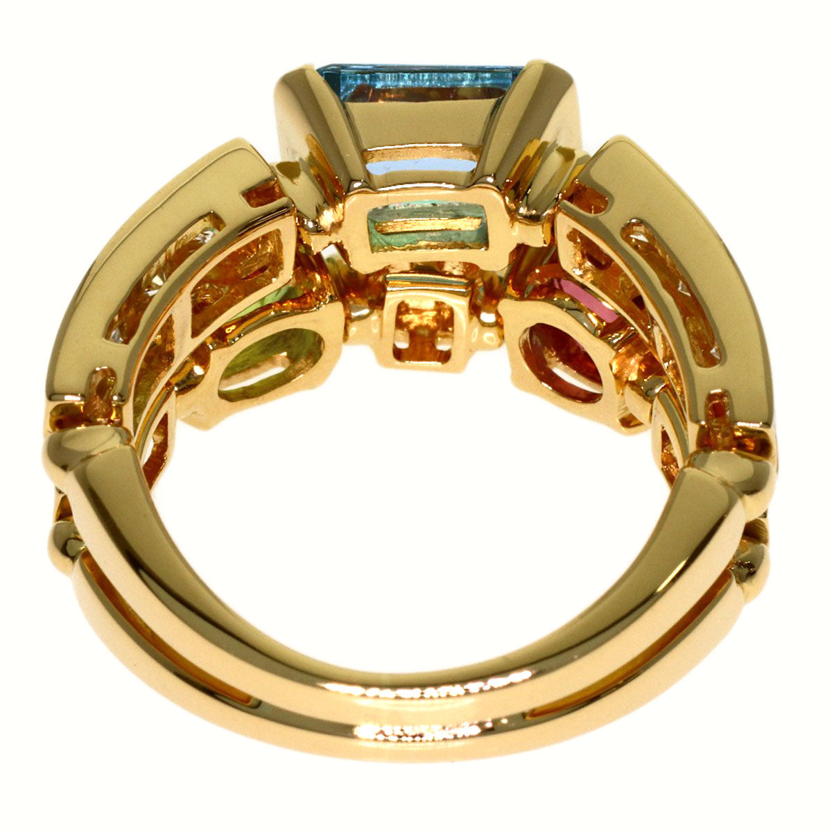 BVLGARI Allegra Multistone Diamond Ring K18 Yellow Gold Ladies [Used]