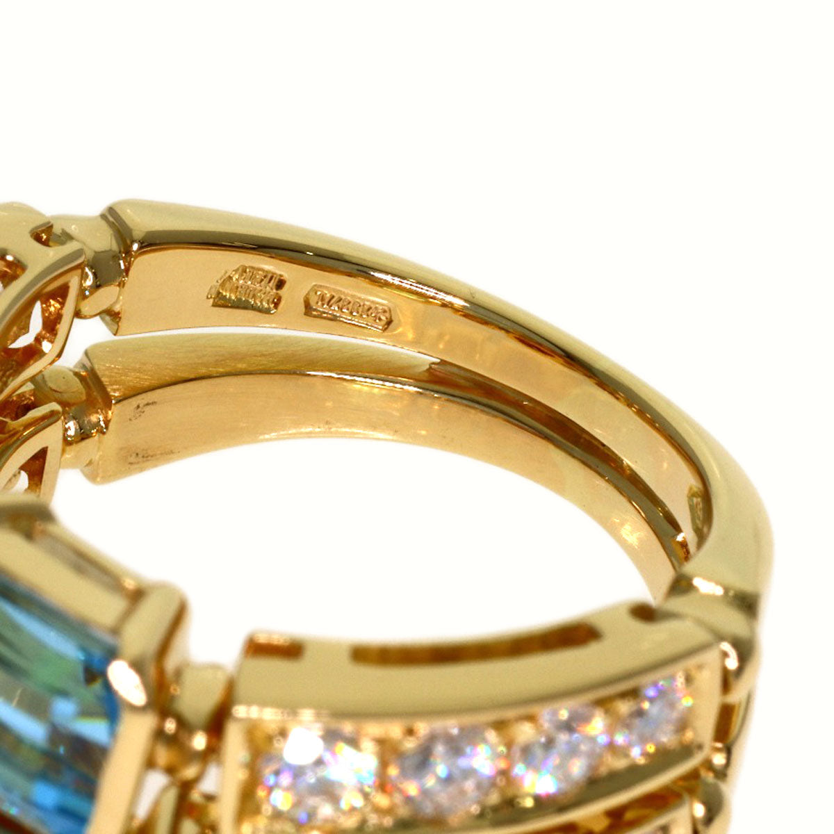 BVLGARI Allegra Multistone Diamond Ring K18 Yellow Gold Ladies [Used]