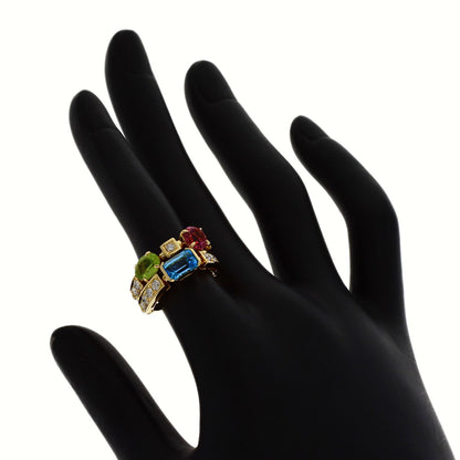 BVLGARI Allegra Multistone Diamond Ring K18 Yellow Gold Ladies [Used]