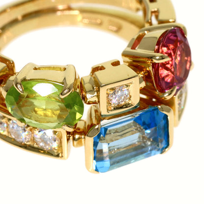 BVLGARI Allegra Multistone Diamond Ring K18 Yellow Gold Ladies [Used]