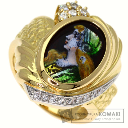 MITSUO KAJI Emmayu Diamond Ring K18 Yellow Gold PT900Ladies [Used]