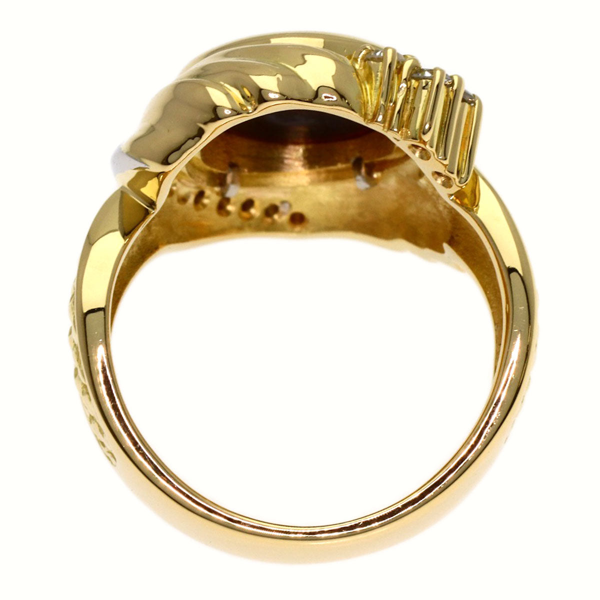MITSUO KAJI Emmayu Diamond Ring K18 Yellow Gold PT900Ladies [Used]