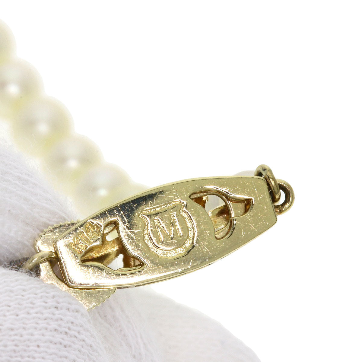 MIKIMOTO Pearl Pearl Necklace K14 Yellow Gold Ladies [Used]