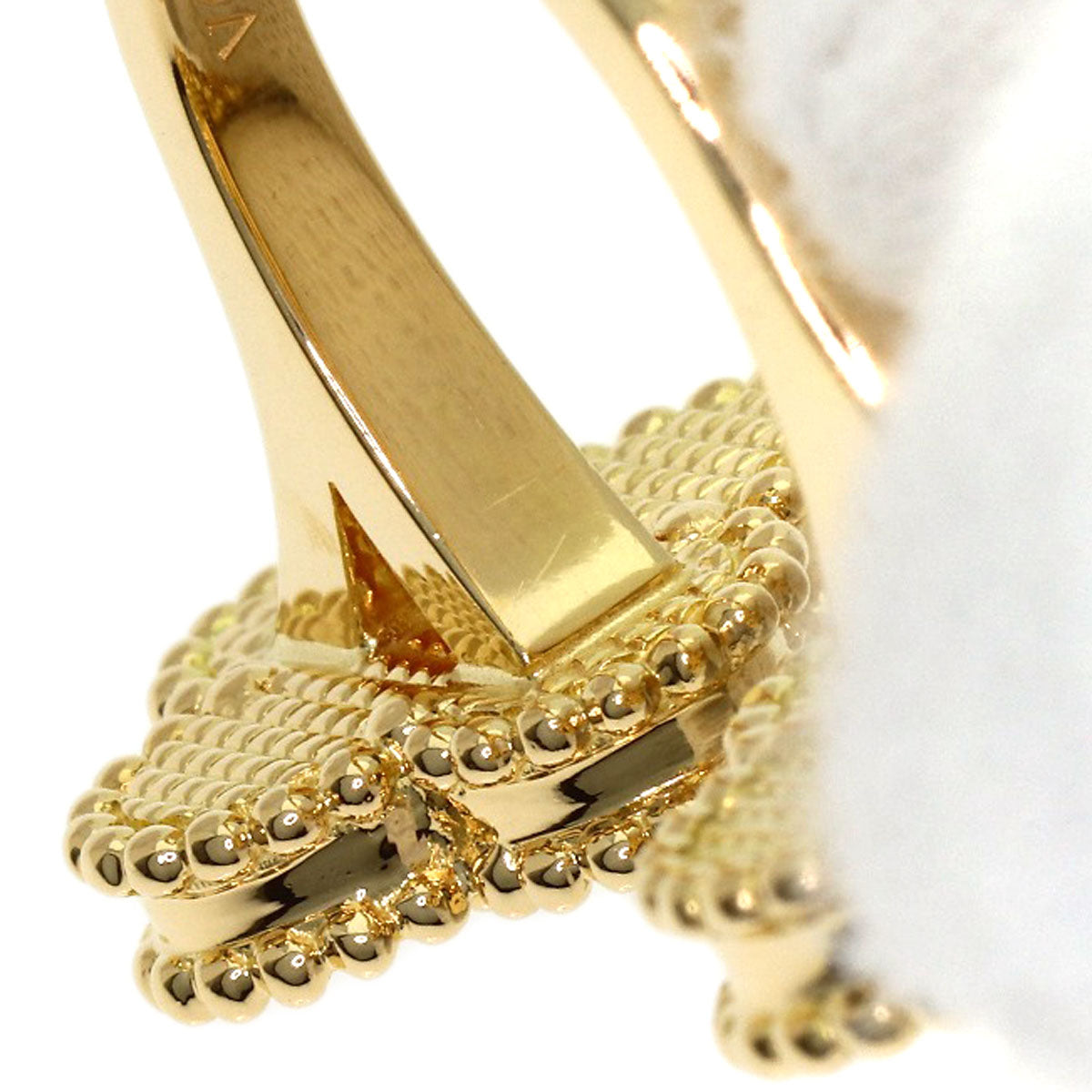 Van Cleef & Arpels Lucky Alhambra Entre les Doigts #50 Ring K18 Yellow Gold Ladies [Used]