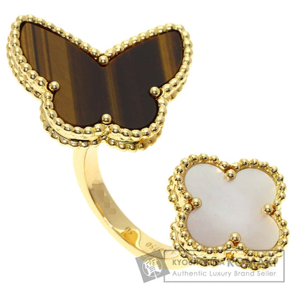 Van Cleef & Arpels Lucky Alhambra Entre les Doigts #50 Ring K18 Yellow Gold Ladies [Used]