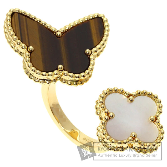 Van Cleef & Arpels Lucky Alhambra Entre les Doigts #50 Ring K18 Yellow Gold Ladies [Used]