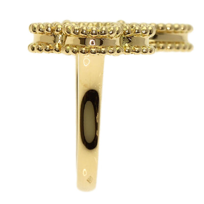 Van Cleef & Arpels Lucky Alhambra Entre les Doigts #50 Ring K18 Yellow Gold Ladies [Used]