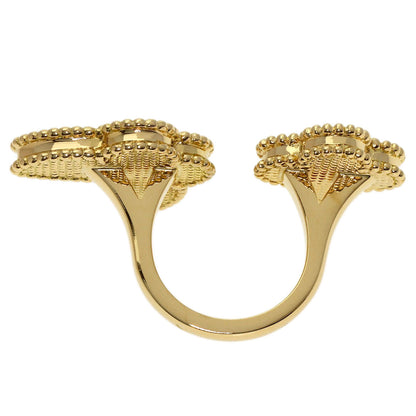 Van Cleef & Arpels Lucky Alhambra Entre les Doigts #50 Ring K18 Yellow Gold Ladies [Used]