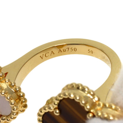 Van Cleef & Arpels Lucky Alhambra Entre les Doigts #50 Ring K18 Yellow Gold Ladies [Used]
