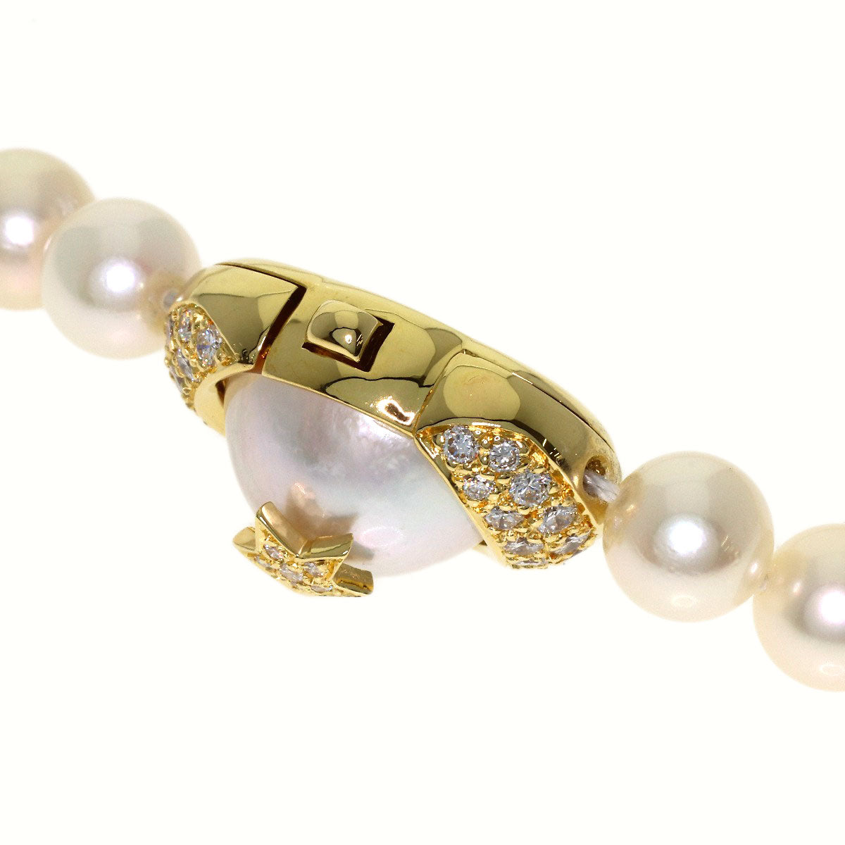 CHANEL Comet Pearl Pearl Diamond Necklace K18 Yellow Gold Ladies [Used]