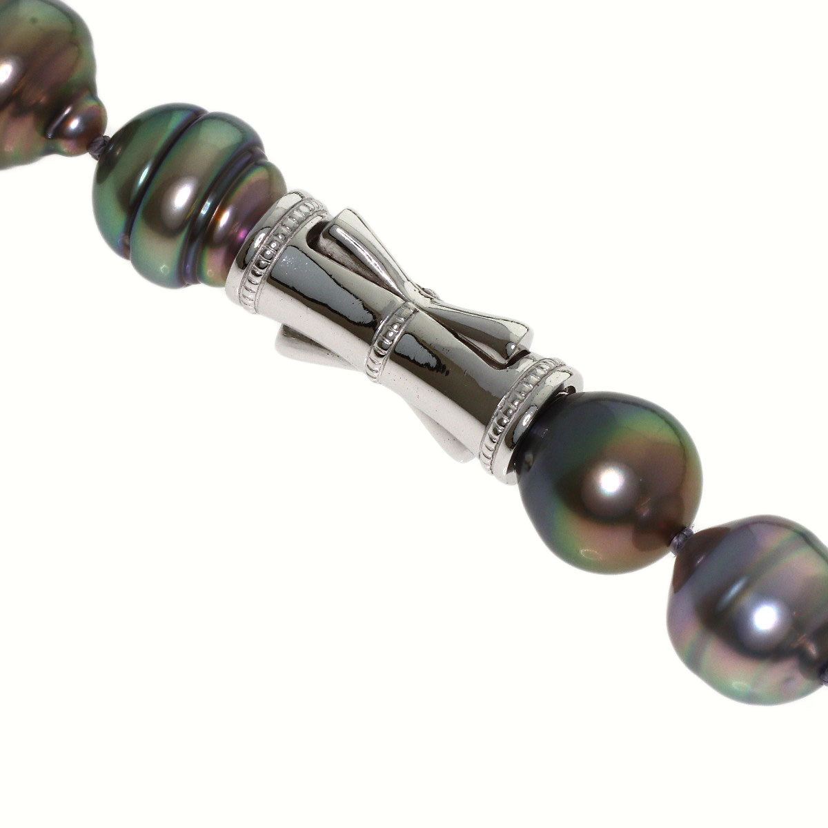 TASAKI Baroque Black Pearl Necklace Silver Ladies [Used]