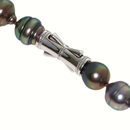 TASAKI Baroque Black Pearl Necklace Silver Ladies [Used]