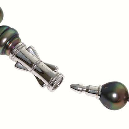 TASAKI Baroque Black Pearl Necklace Silver Ladies [Used]