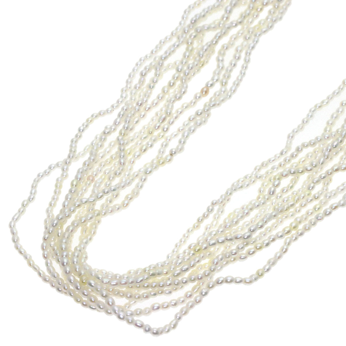 TASAKI Keshi Pearl 10 strands 19.7" Necklace Silver Ladies [Used]