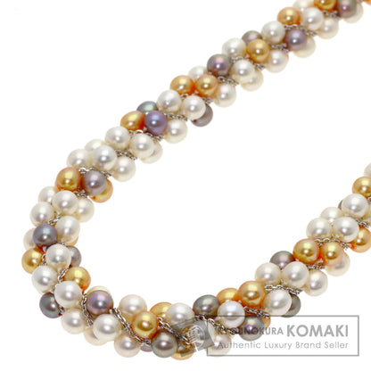 TASAKI Freshwater Pearl Pearl Multicolor Necklace K18 White Gold Ladies [Used]