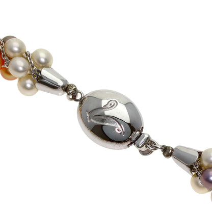 TASAKI Freshwater Pearl Pearl Multicolor Necklace K18 White Gold Ladies [Used]